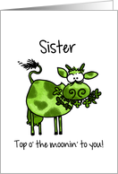 St. Patrick’s Day Cow - for my Sister card