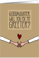 Goddaughter - Will you be my Greeter? - from Lesbian Couple card