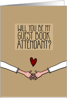 Will you be my Guest Book Attendant? - from Lesbian Couple card