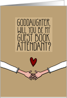 Goddaughter - Will you be my Guest Book Attendant? - Lesbian Wedding card