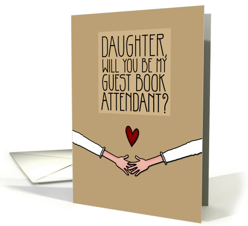 Daughter - Will you be my Guest Book Attendant? - Lesbian card