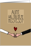 Aunt - Will you be my Hostess? card
