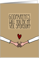 Godparents - Will you be my Veil Sponsor? - Lesbian Couple card