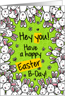 Hoppy Easter Birthday Bunnies card