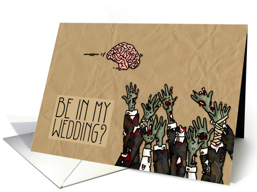 Zombie themed Wedding Invitation - male card (1062167)