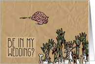 Zombie themed Wedding Invitation - female card