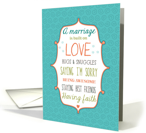 Words to Live By - Gay Wedding Congratulations card (1079832)