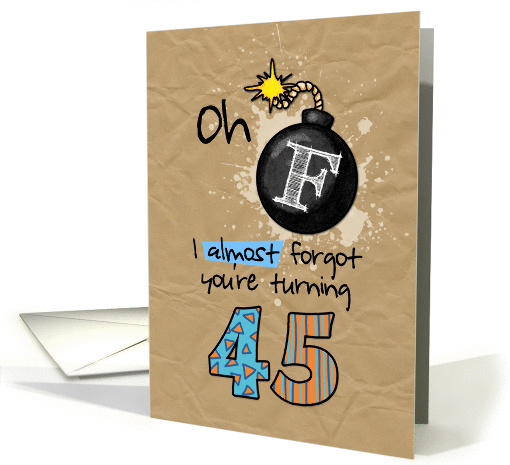 F-bomb birthday - 45 years old card (1095952)