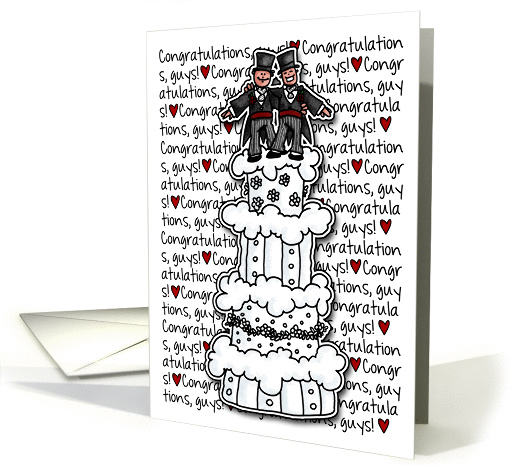 Congratulations - Gay Wedding Couple card (1119142)
