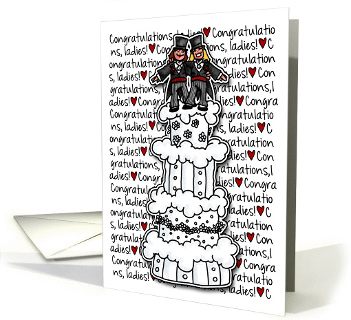 Congratulations - Lesbian Wedding Couple card (1119146)