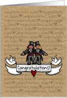 Congratulations - Lesbian Wedding Couple card