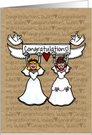 Congratulations - Lesbian Wedding Couple card