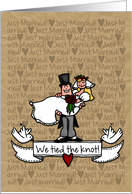 Wedding Announcement - Just Married we tied the knot! card