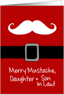 Merry Mustache - Daughter & Son in Law card