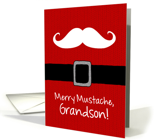 Merry Mustache - Grandson card (1180016)