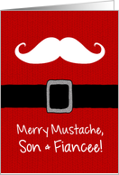 Merry Mustache - Son & Fiancee card