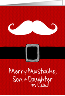 Merry Mustache - Son & Daughter in Law card