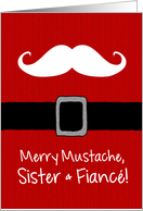Merry Mustache - Sister & Fianc card