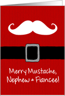 Merry Mustache - Nephew & Fiancee card