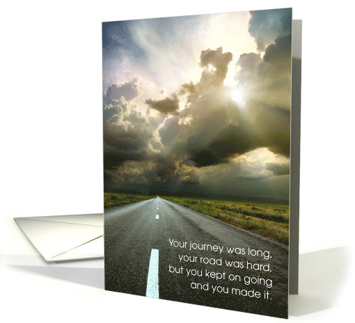 Your Road Was Hard - Anniversary for Cancer Survivor card (1216334)