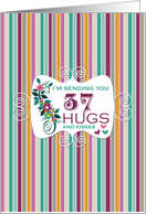 37 Hugs - Happy Birthday card