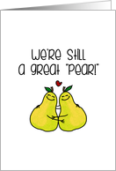 Great Pear Lesbian Wedding Anniversary card