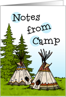 Teepees in the Woods - Notes From Summer Camp card
