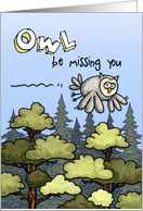 Flying Owl in the Woods - Notes From Summer Camp card
