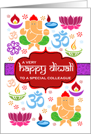 Diwali Icons - To a Special Colleague card