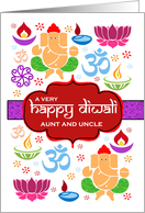 Diwali Icons - Aunt & Uncle card