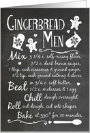 Gingerbread Men Recipe - For Baker/Bakery Christmas card