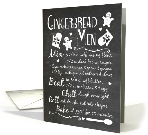 Gingerbread Men Recipe - For Home Baker card (1329972)