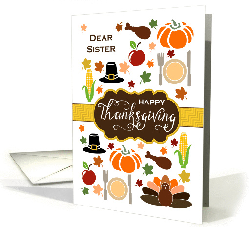Sister - Thanksgiving Icons card (1332406)
