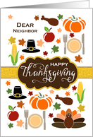 Neighbor - Thanksgiving Icons card