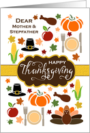 Mother & Stepfather - Thanksgiving Icons card