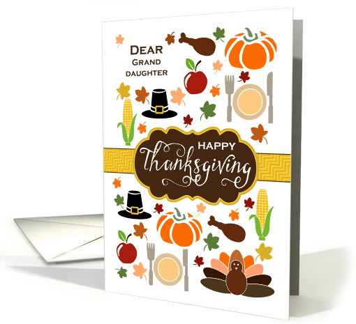 Granddaughter - Thanksgiving Icons card (1334516)