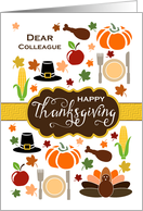Colleague - Thanksgiving Icons card