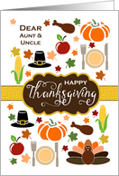 Aunt & Uncle - Thanksgiving Icons card