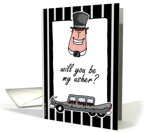 wedding - will you be my usher card (150493)
