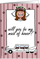 wedding - will you be my maid of honor card