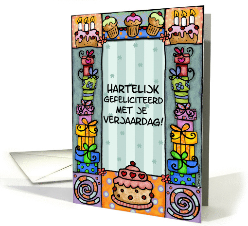 hartelijk gefeliciteerd - happy birthday in dutch card (181765)