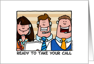 business - ready to take your call card