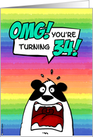 OMG! you’re turning 34! card