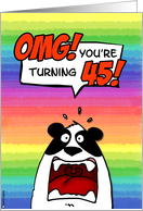 OMG! you’re turning 45! card