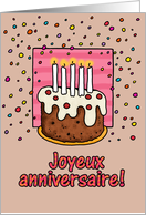 happy birthday card - French card