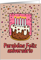 happy birthday card - Portuguese card