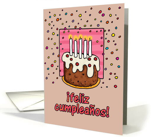 happy birthday card - Spanish card (254299)