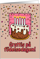 happy birthday card - Swedish card