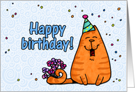 happy birthday cat card