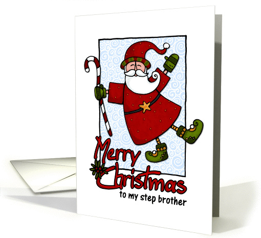 Merry Christmas to my step brother card (257315)